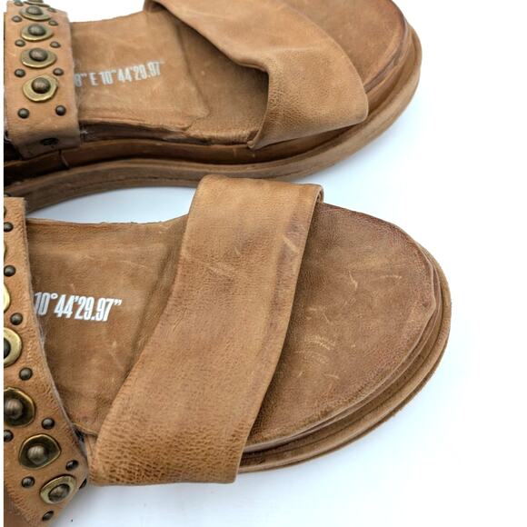 A.S.98 Larkie Strappy Platform Wedge Sandal Women's Brown Size US10 EU41 - Picture 14 of 14